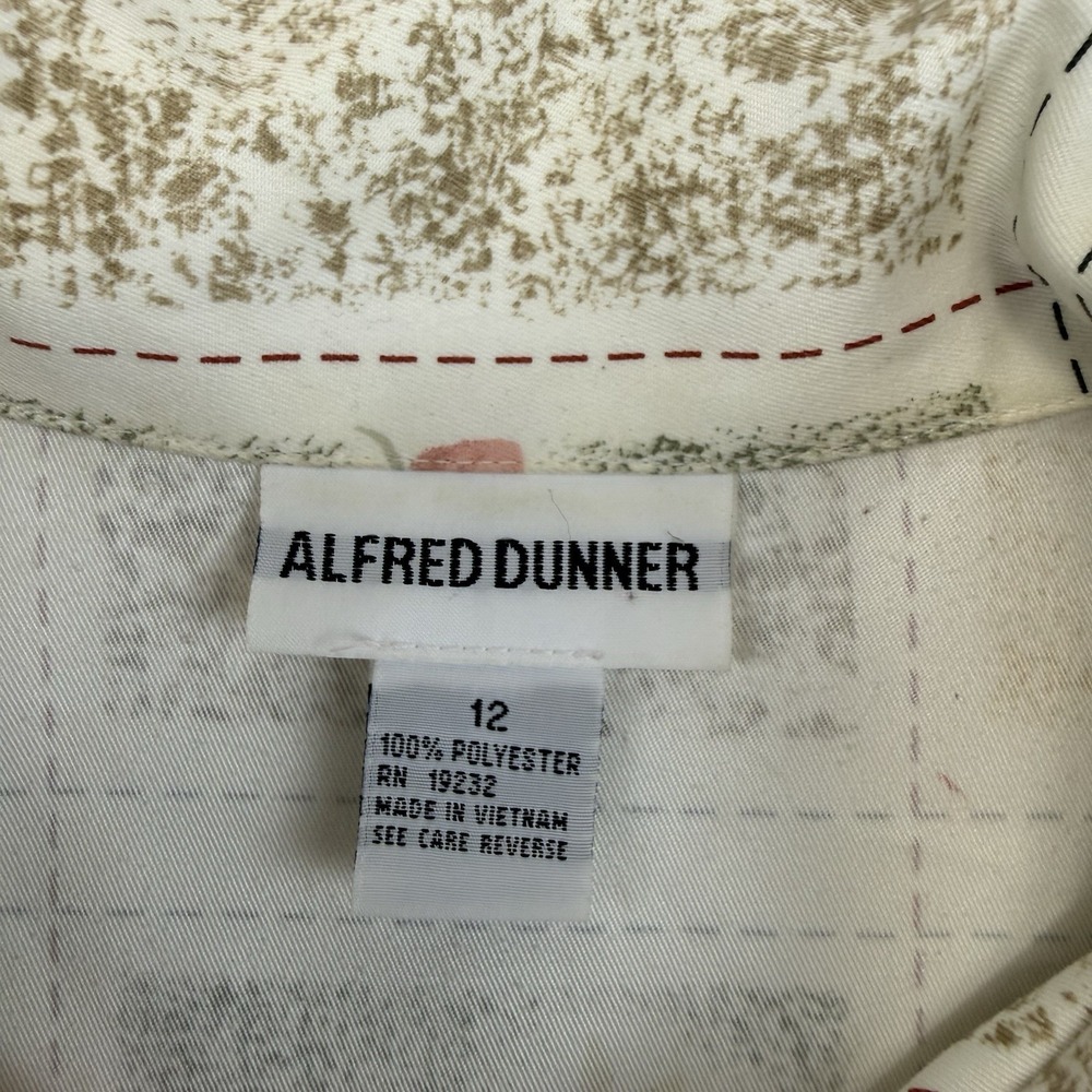 Vintage Alfred Dunner Women's 12 Floral Zip Jacket Sunflower - Picture 2 of 6